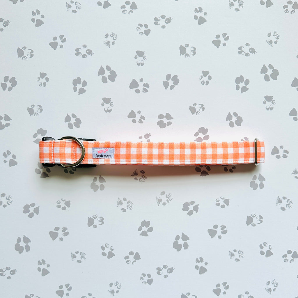 Pumpkin Gingham Collar