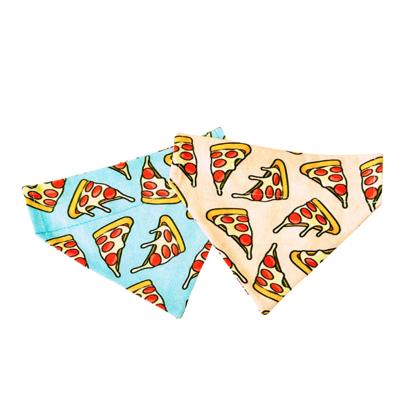 Pepperoni Pizza in Pink & Blue Bandana