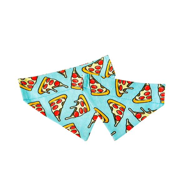 Pepperoni Pizza in Pink & Blue Bandana