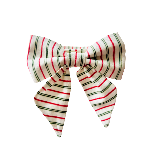 Candy Cane Stripes Sailor Bow