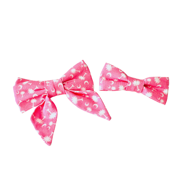 SC Palmettos in Pink & Blue Bows