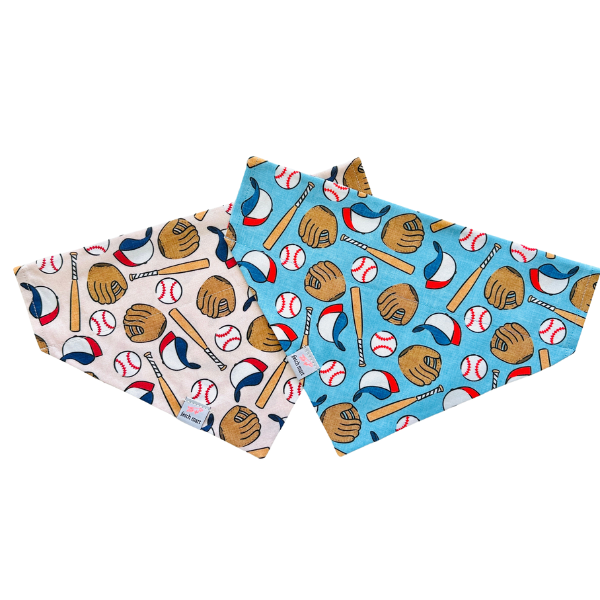 Baseball Season in Blue & Pink Bandana