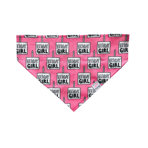 Happy Birthday in Pink & Blue Bandana