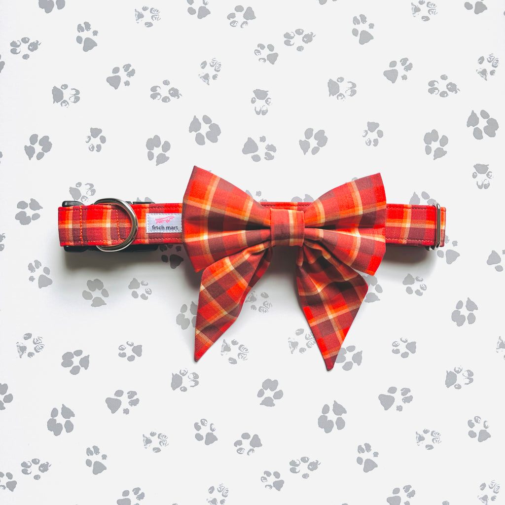 Maple Plaid Sailor Bow