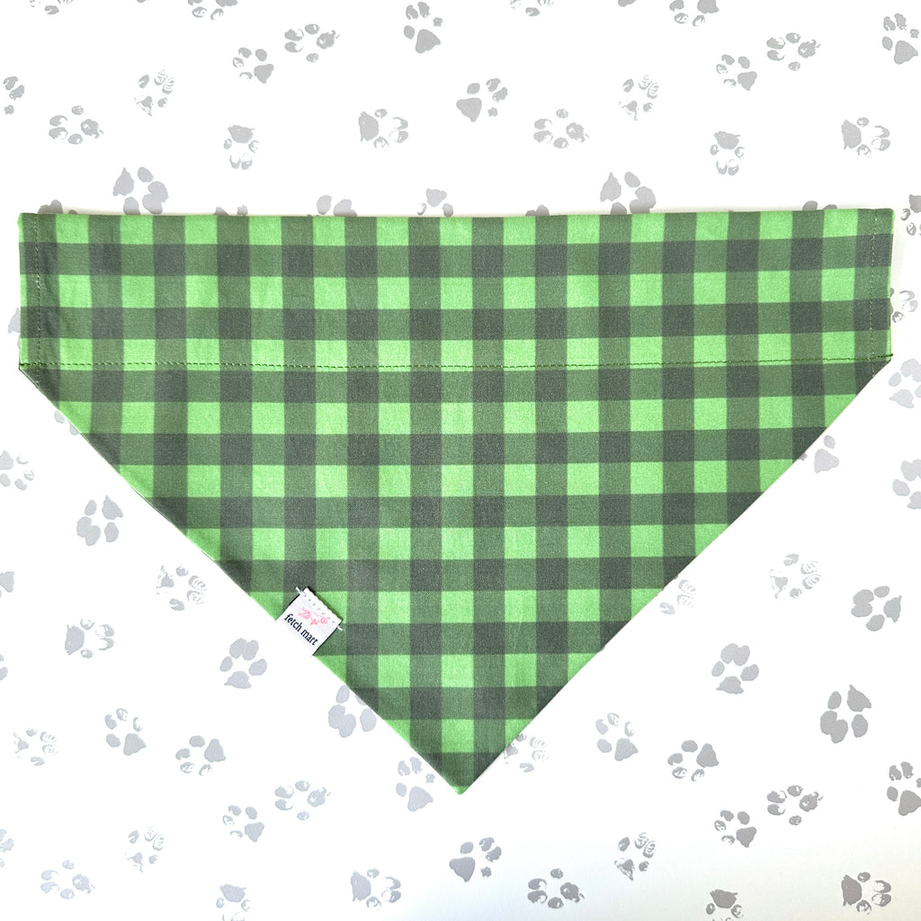 Olive Gingham Bandana