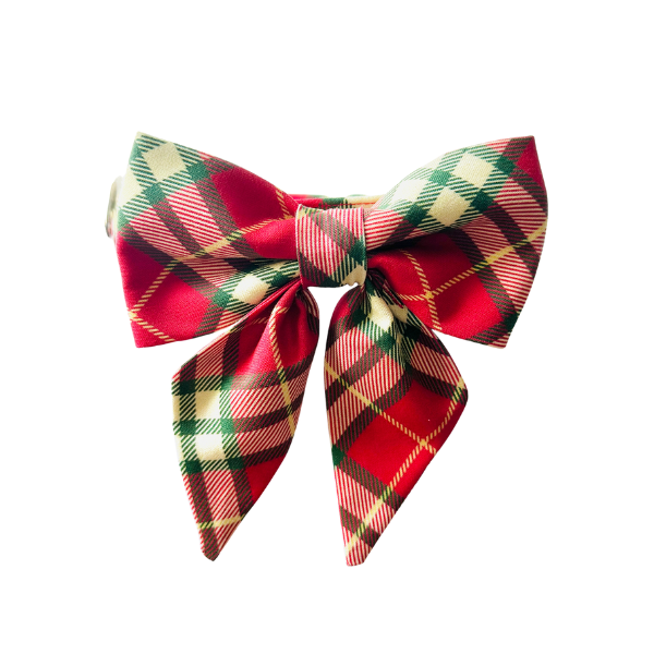 Holiday Plaid Sailor Bow
