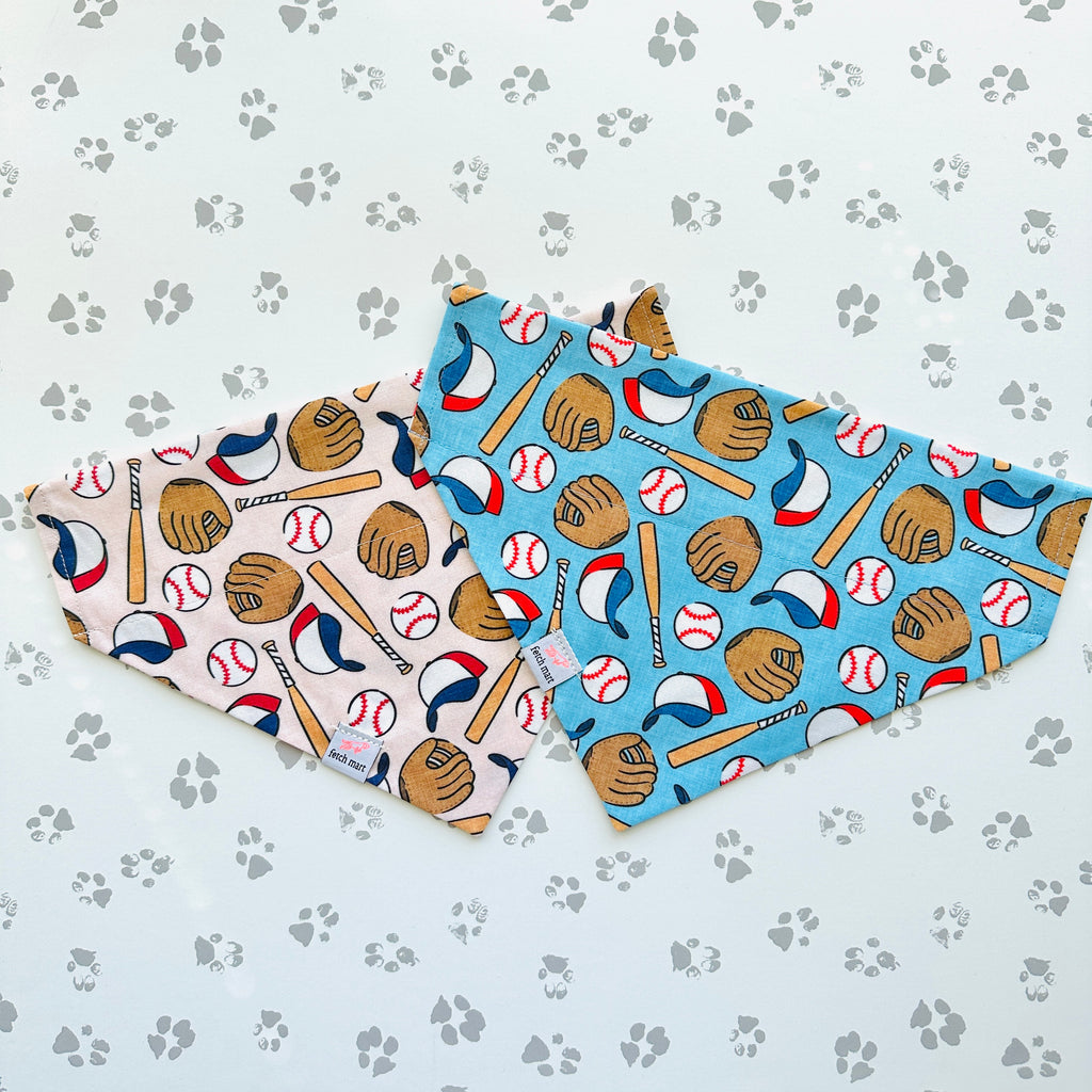 Baseball Season in Blue & Pink Bandana