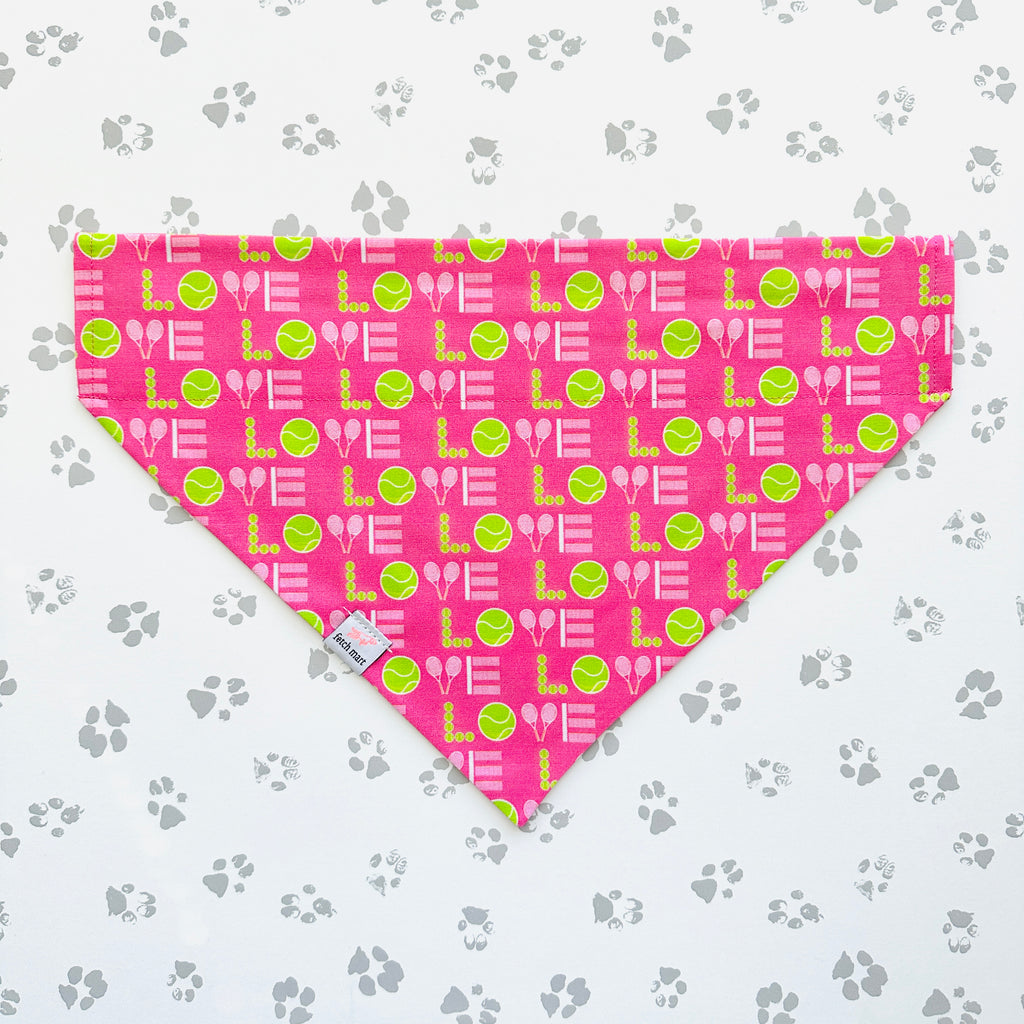 Tennis Love in Blue & Pink Bandana