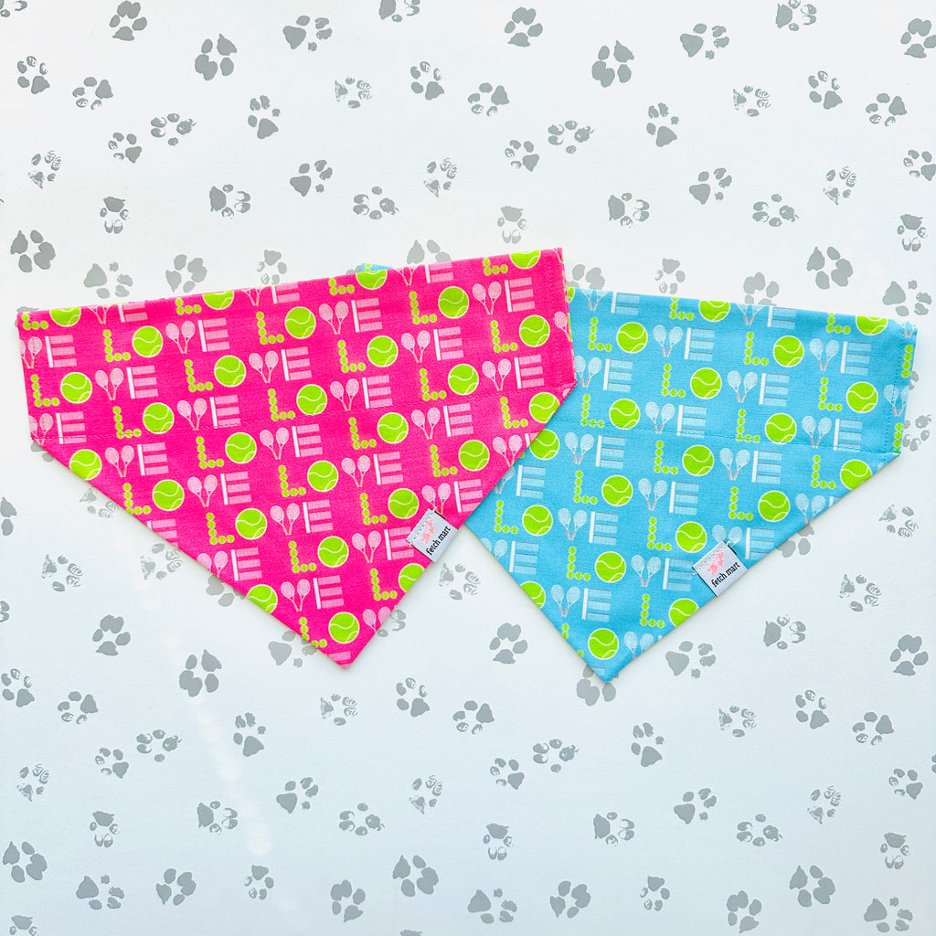 Tennis Love in Blue & Pink Bandana