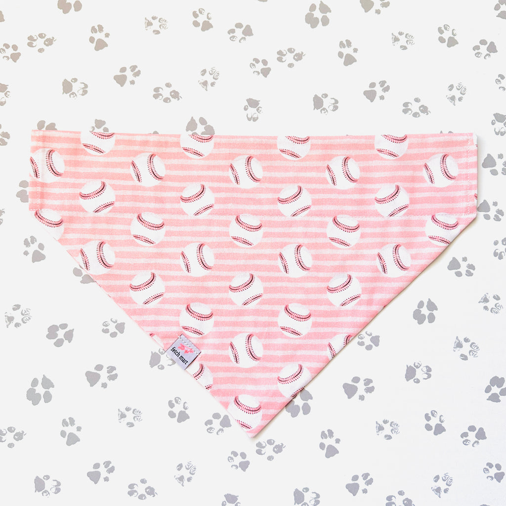 Baseballs in Blue & Pink Bandana