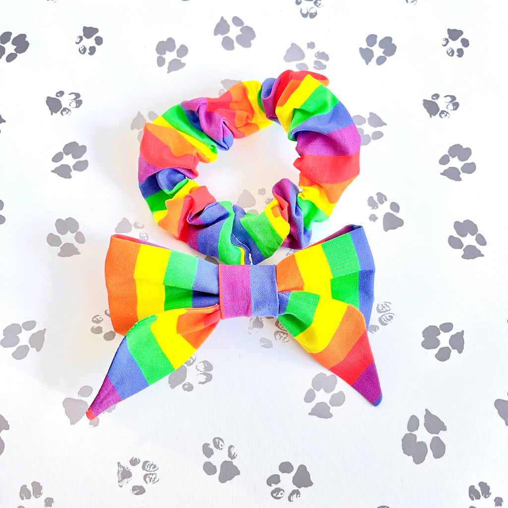 Rainbow Sailor Bow