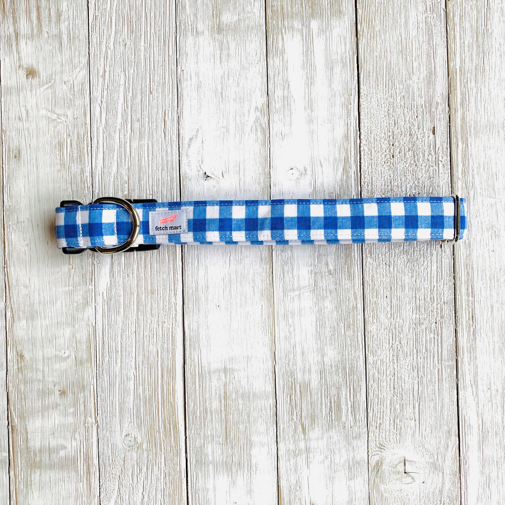 Blue Gingham Collar