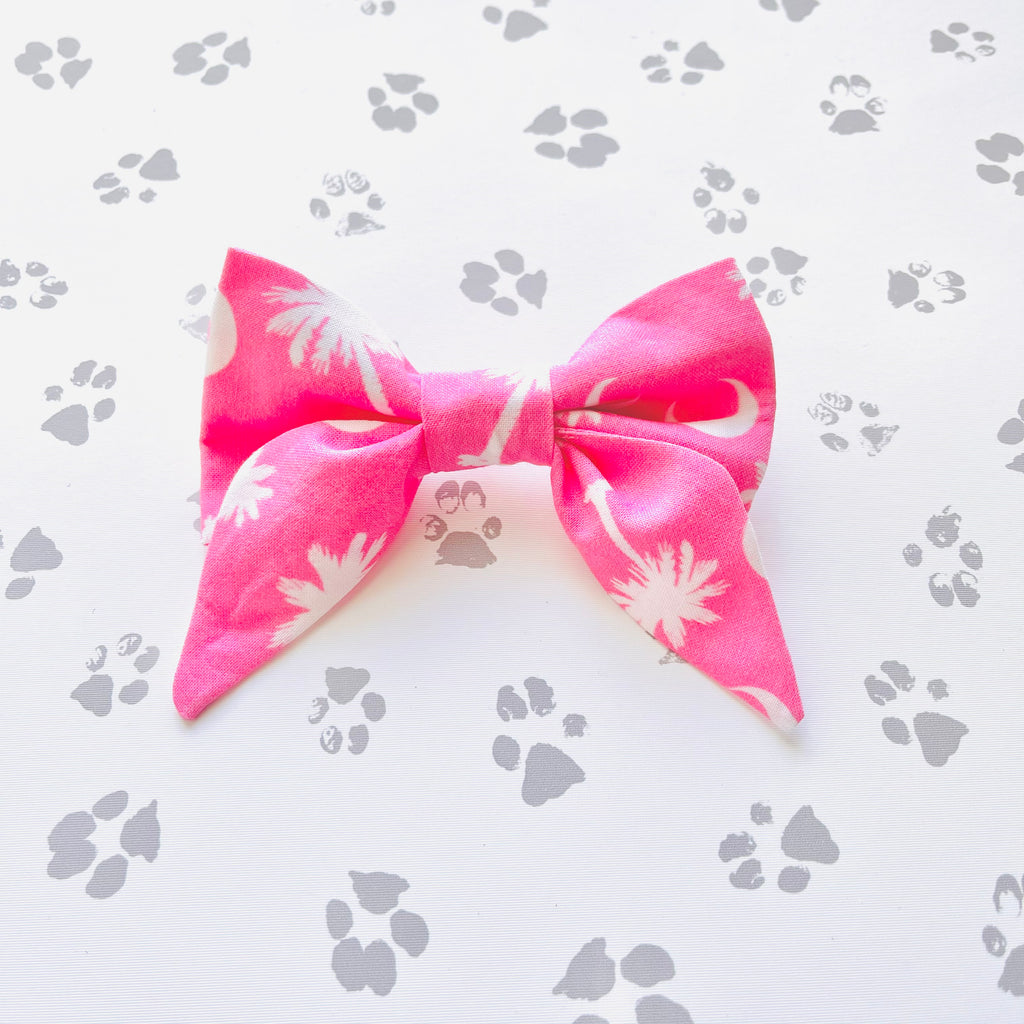 Pink Palmettos Sailor Bow